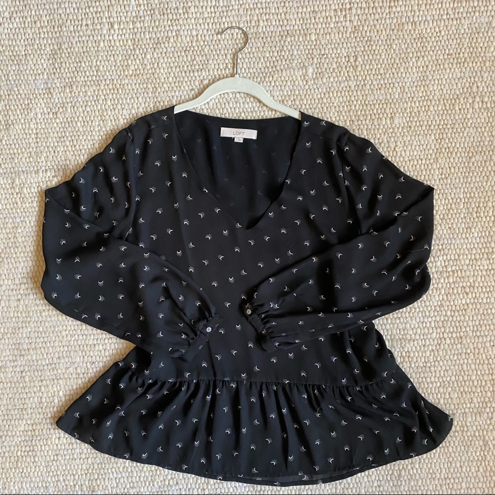 Black and Moon Blouse  - Large